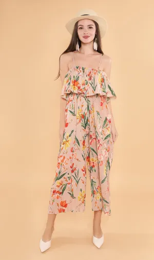SOLANA Tiered Jumpsuit (Tan)