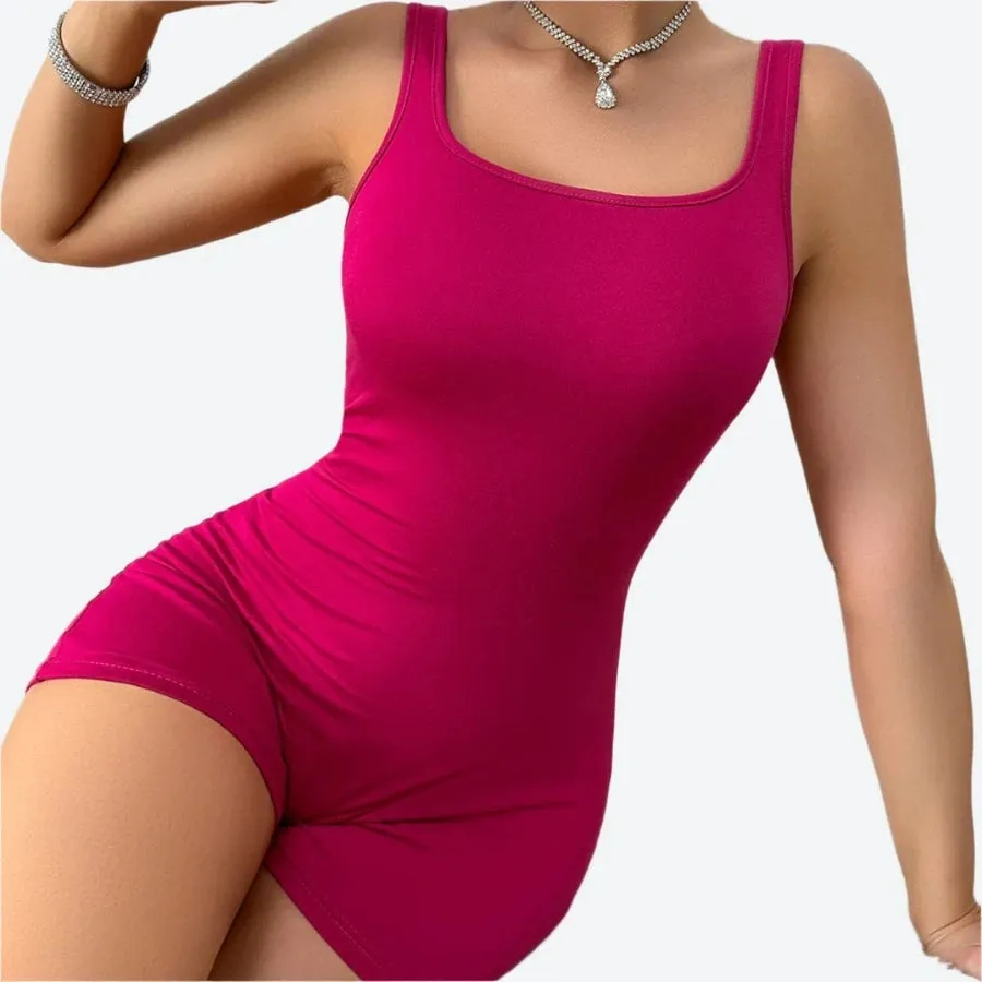 Stretchy Sleeveless Casual Romper Jumpsuits