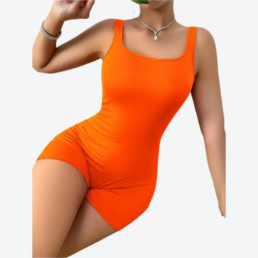 Stretchy Sleeveless Casual Romper Jumpsuits