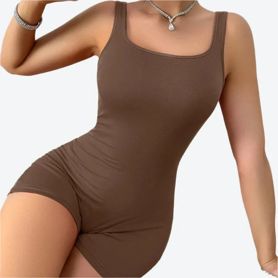 Stretchy Sleeveless Casual Romper Jumpsuits