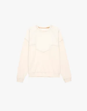 The Great The Western Slouch Sweatshirt in Washed White