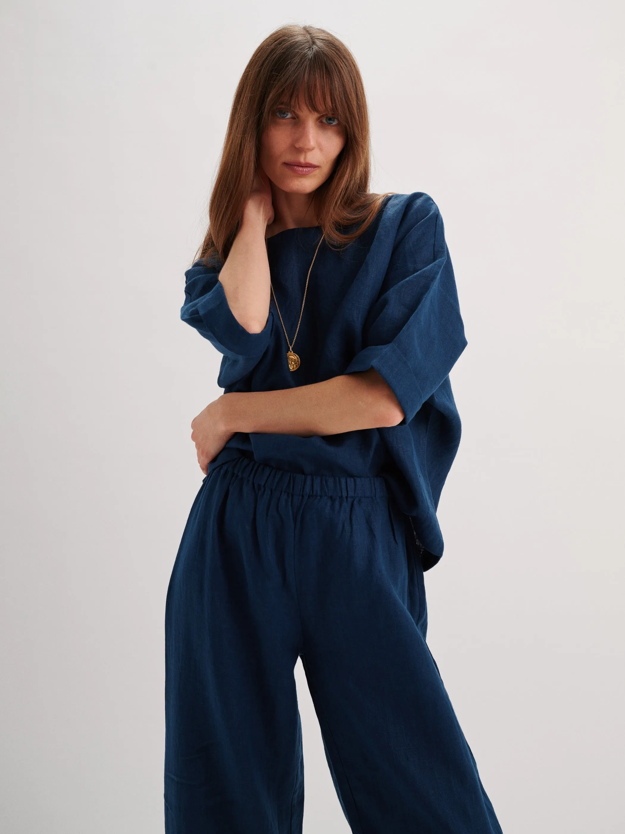 The Saria Top in Linen