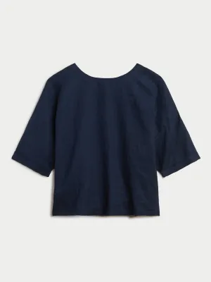 The Saria Top in Linen