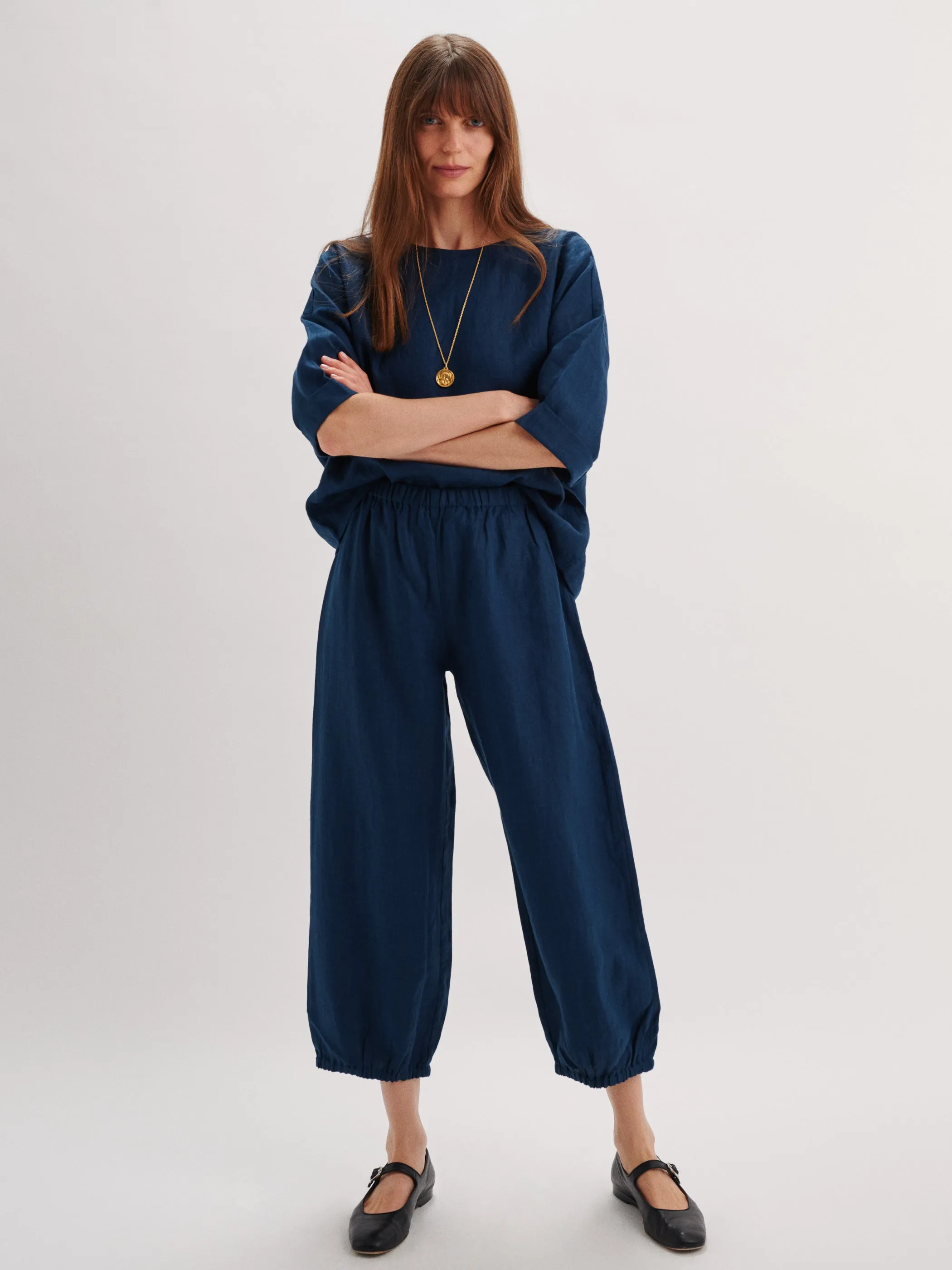 The Saria Top in Linen