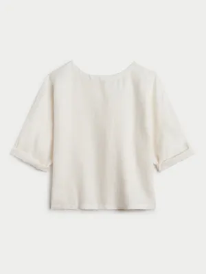 The Saria Top in Linen