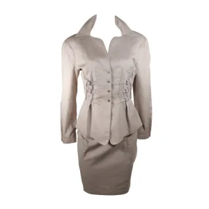 THIERRY MUGLER Khaki Military and Safari Style Suit Size 40