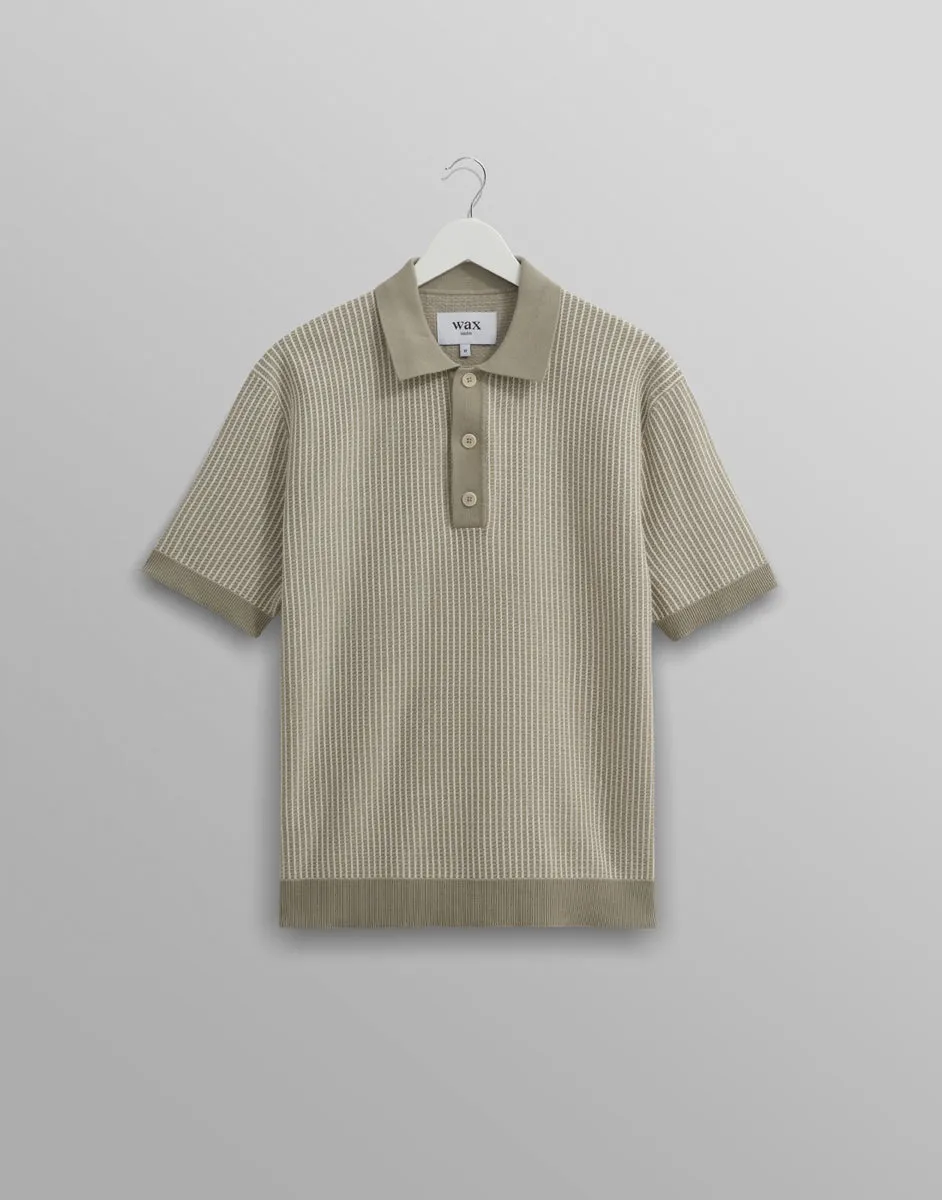 Turin Polo | Ladder Stripe/Light Kakhi