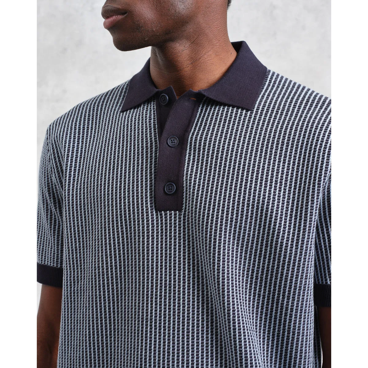 Turin Polo | Ladder Stripe/Navy