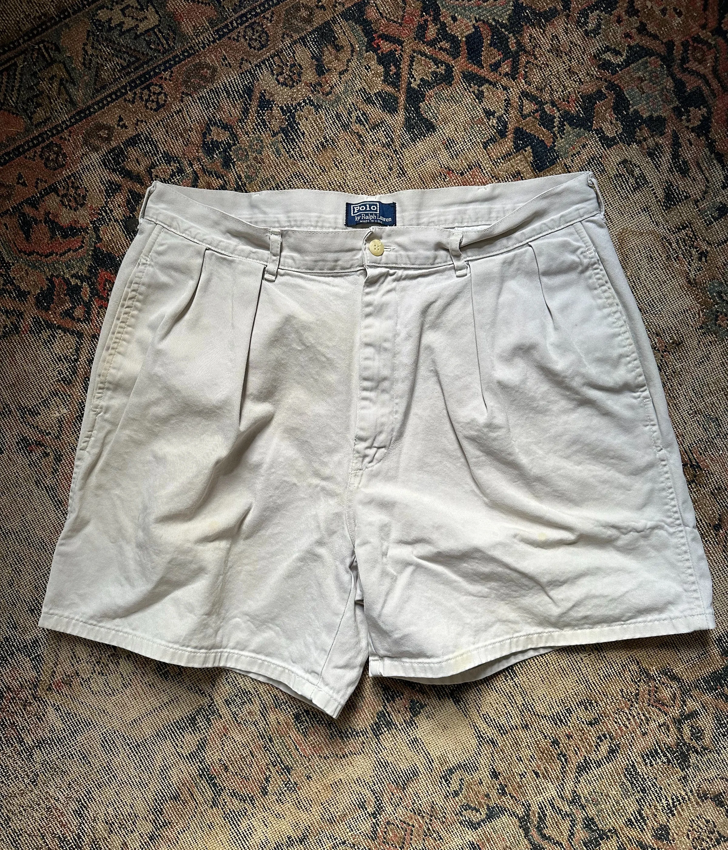 Vintage Polo Chino Pleated Shorts