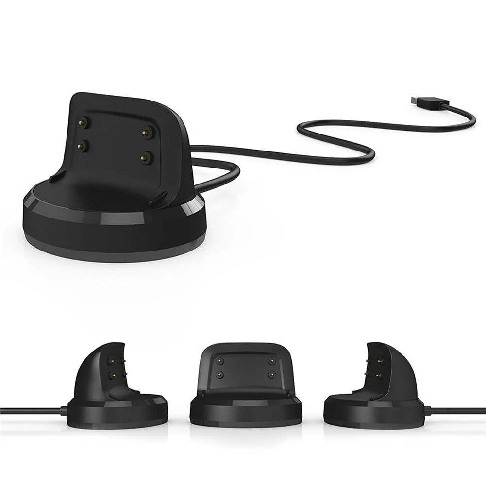 Wireless Charger Portable Fast Charging Pad Stand for Samsung Gear Fit 2 black