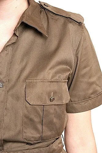 Women's Italian Short Sleeved Safari Shirt