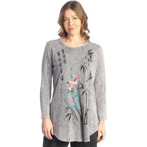 Women's Jess & Jane Mineral Washed Cotton Slub 3/4 Sleeve Tunic Harmony