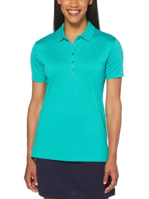 Womens Knit Collar Polo