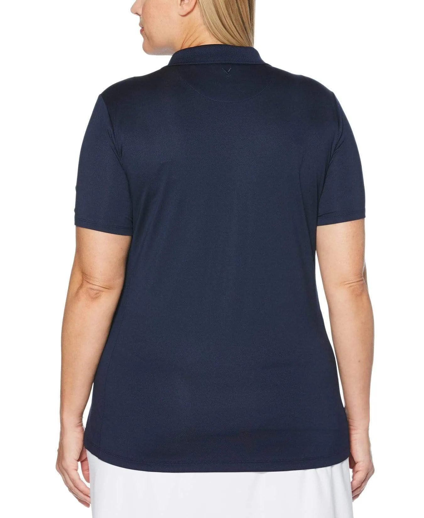 Womens Plus Micro Hex Polo