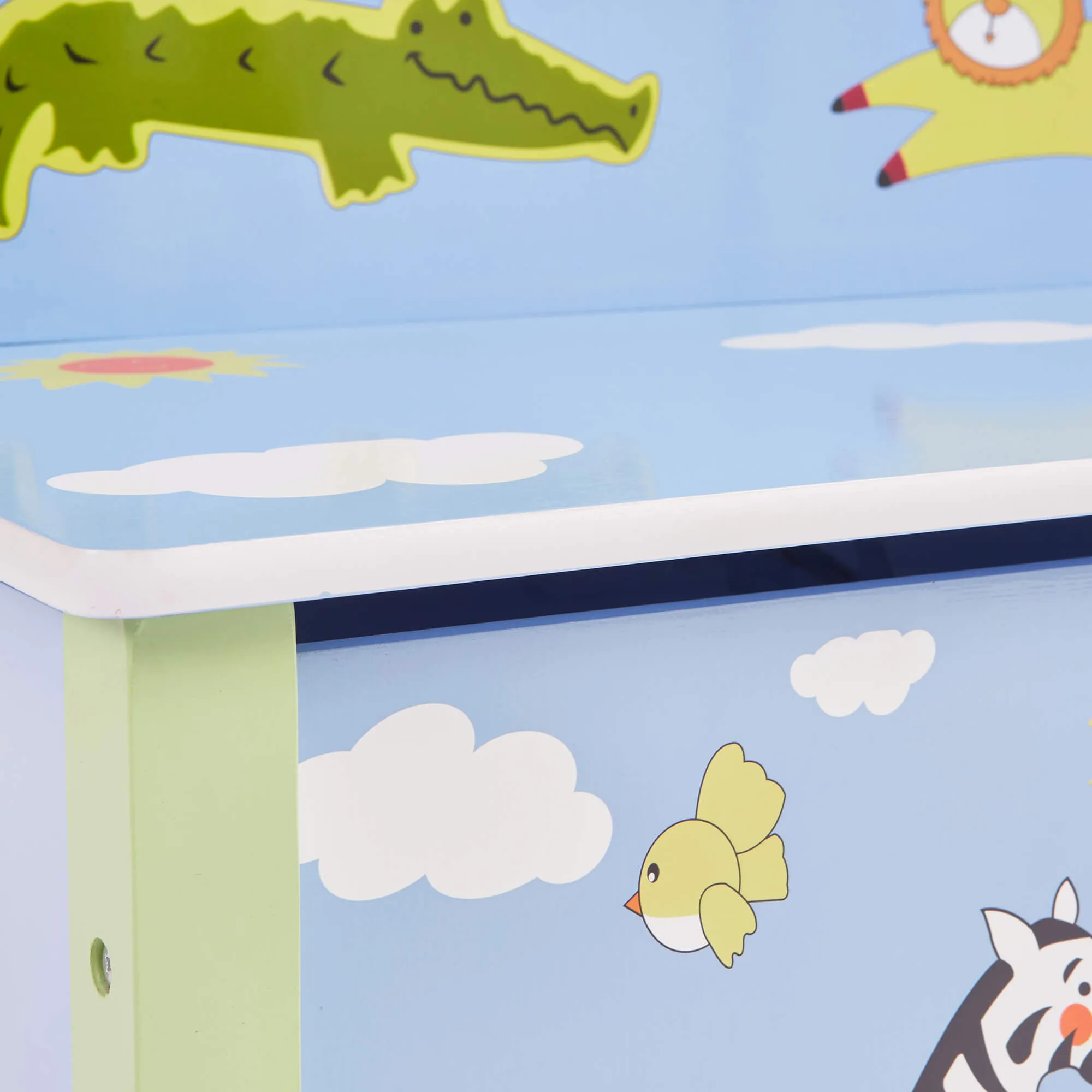 Wooden Kids Toy Box | Toy Storage | Blanket Box | African Safari Theme