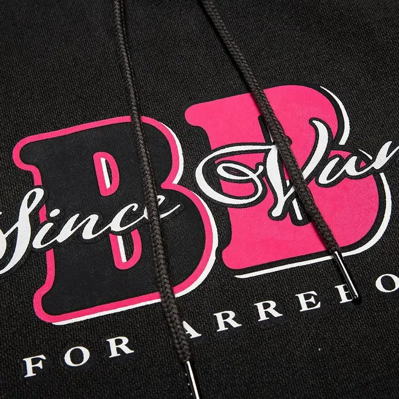 Y2K Back-to-Back Letter Print Hoodie for Trendy Streetwear Fashion