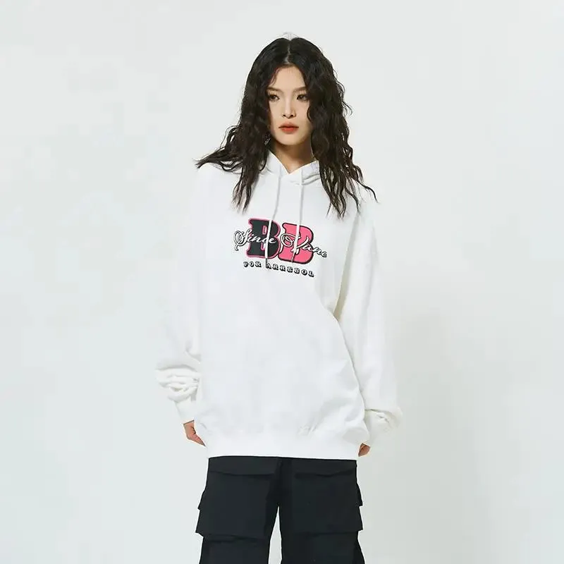 Y2K Back-to-Back Letter Print Hoodie for Trendy Streetwear Fashion