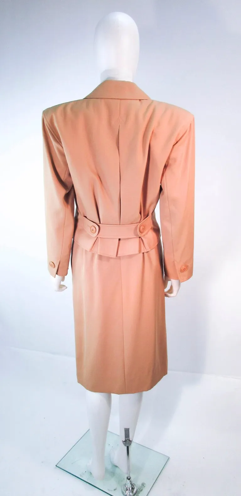 YVES SAINT LAURENT 3 pc Jacket Skirt and Trouser Khaki Suit
