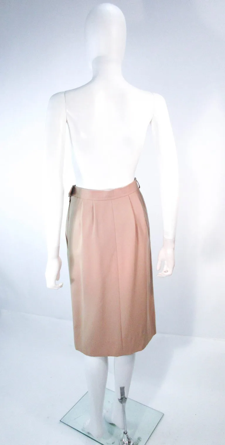 YVES SAINT LAURENT 3 pc Jacket Skirt and Trouser Khaki Suit