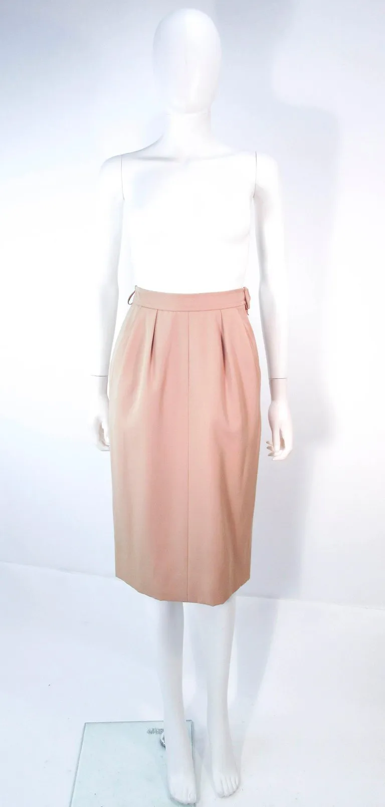 YVES SAINT LAURENT 3 pc Jacket Skirt and Trouser Khaki Suit