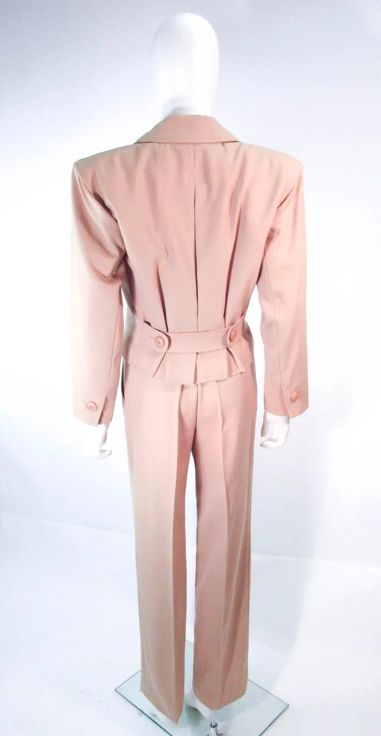 YVES SAINT LAURENT 3 pc Jacket Skirt and Trouser Khaki Suit